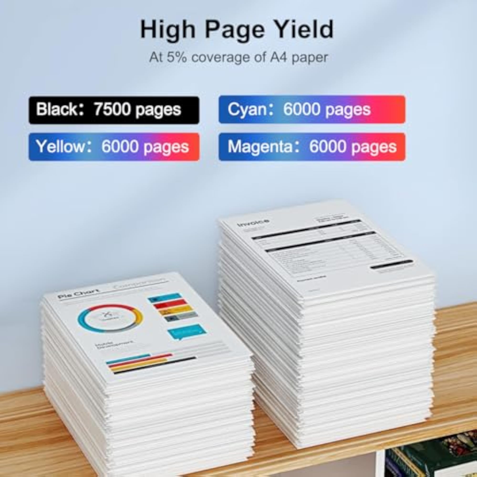 008 Ink Refill Pigment Ink, 4 Colors, High Yield